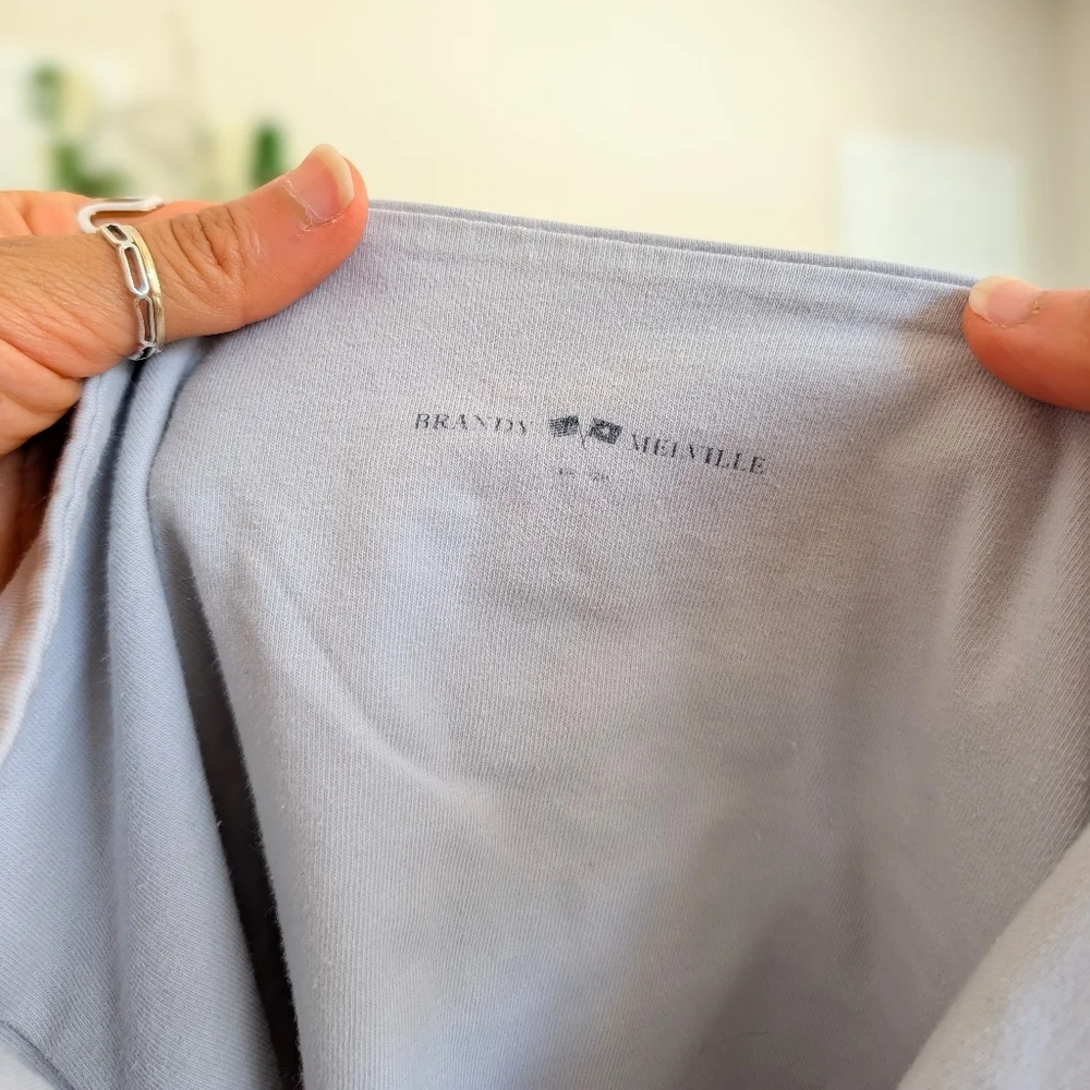 Brandy Melville Gray Eye-Graphic Strapless Tube Top - Picture 6 of 9